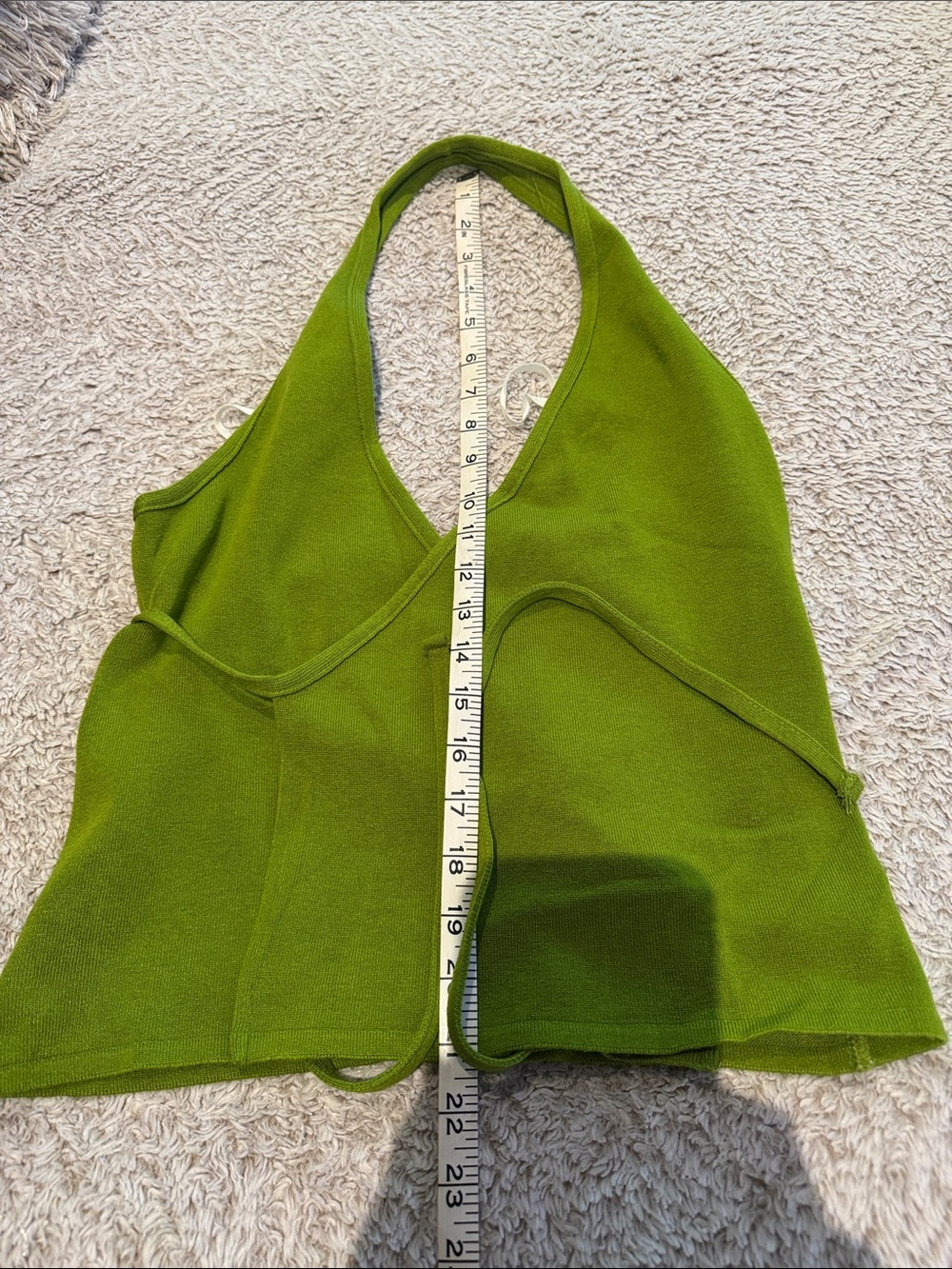 Ladies size S XOXO Lime Green Knit Halter Top